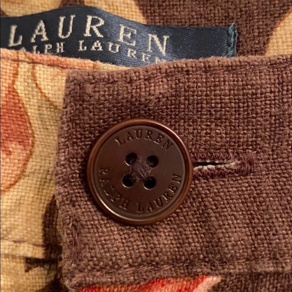 Ralph Lauren Brown Floral Ankle Pants - Picture 5 of 6